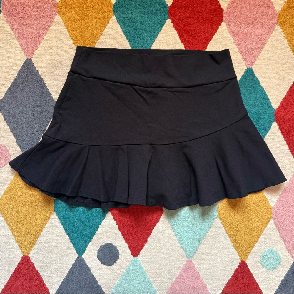 Windsor Black Ruffle Hem Women’s Skirt - Size L